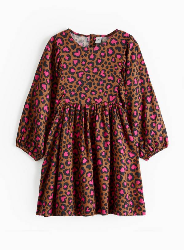 Leopard Print Long Sleeve Dress 7 years